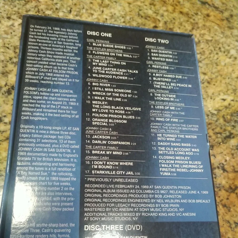 JOHNNY CASH - At San Quentin (2 CD/DVD, 2006, SONY/Legacy) [LongBox], RARE